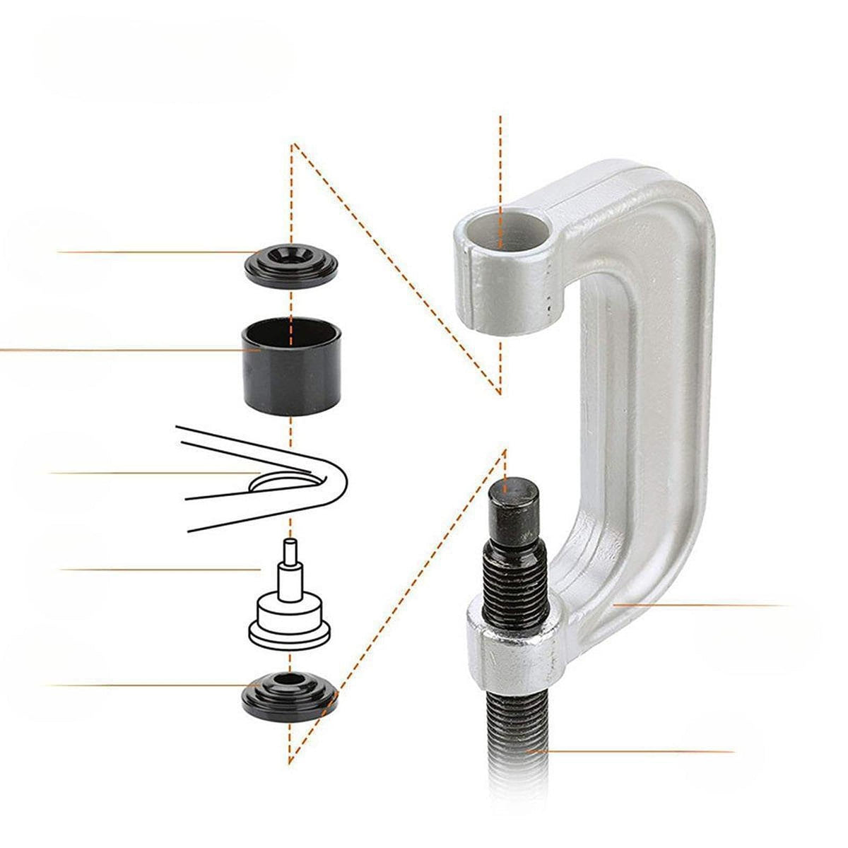 21 Pieces Ball Joint Press Tool Kit Carbon Steel N20886