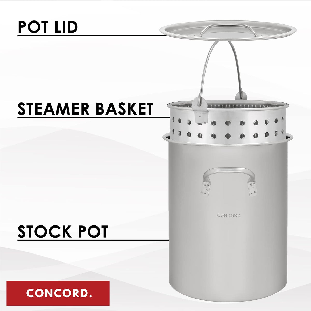 42 QT Stainless Steel Stock Pot with Basket G8824