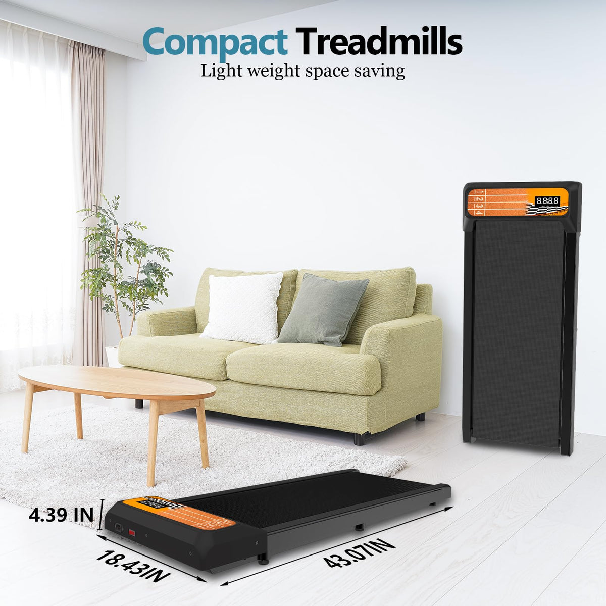 2.5 Hp Incline Walking Pad Treadmill F556724
