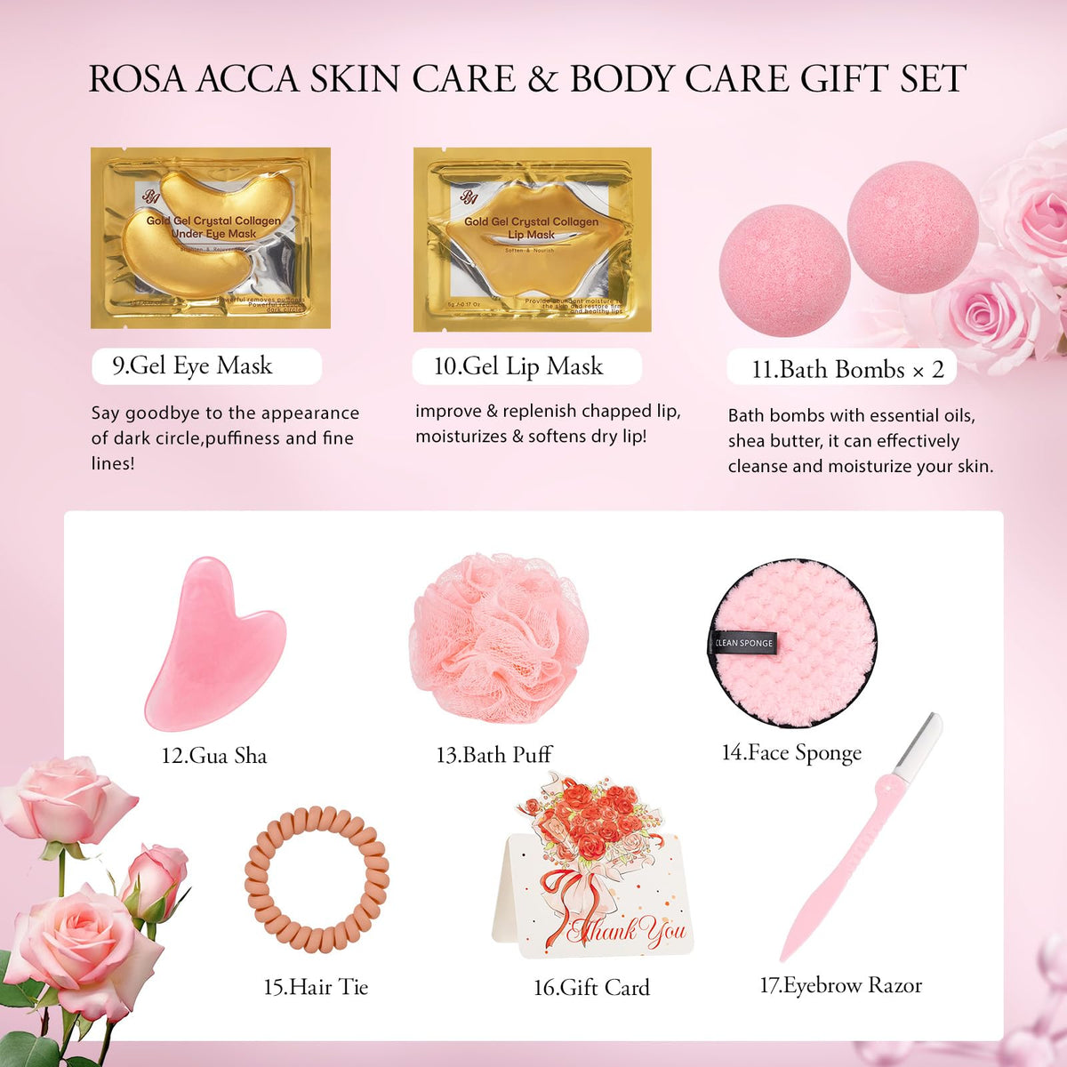 23 Pcs Facial Skin Care Bath and Body Set S789
