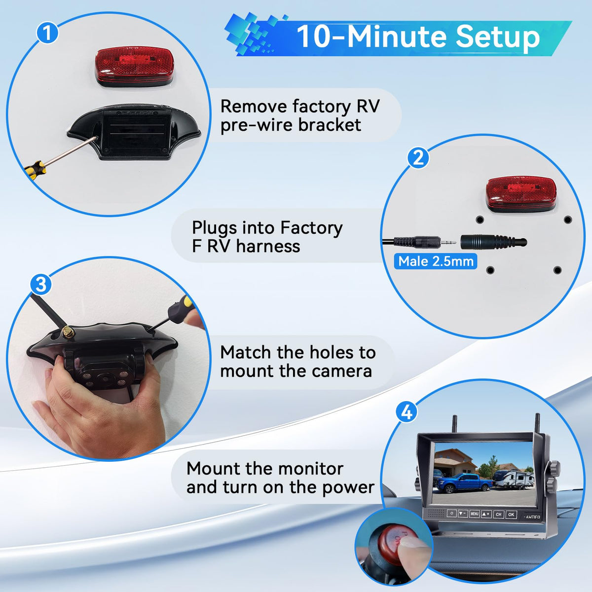 1080P Wireless RV Backup Camera K229202