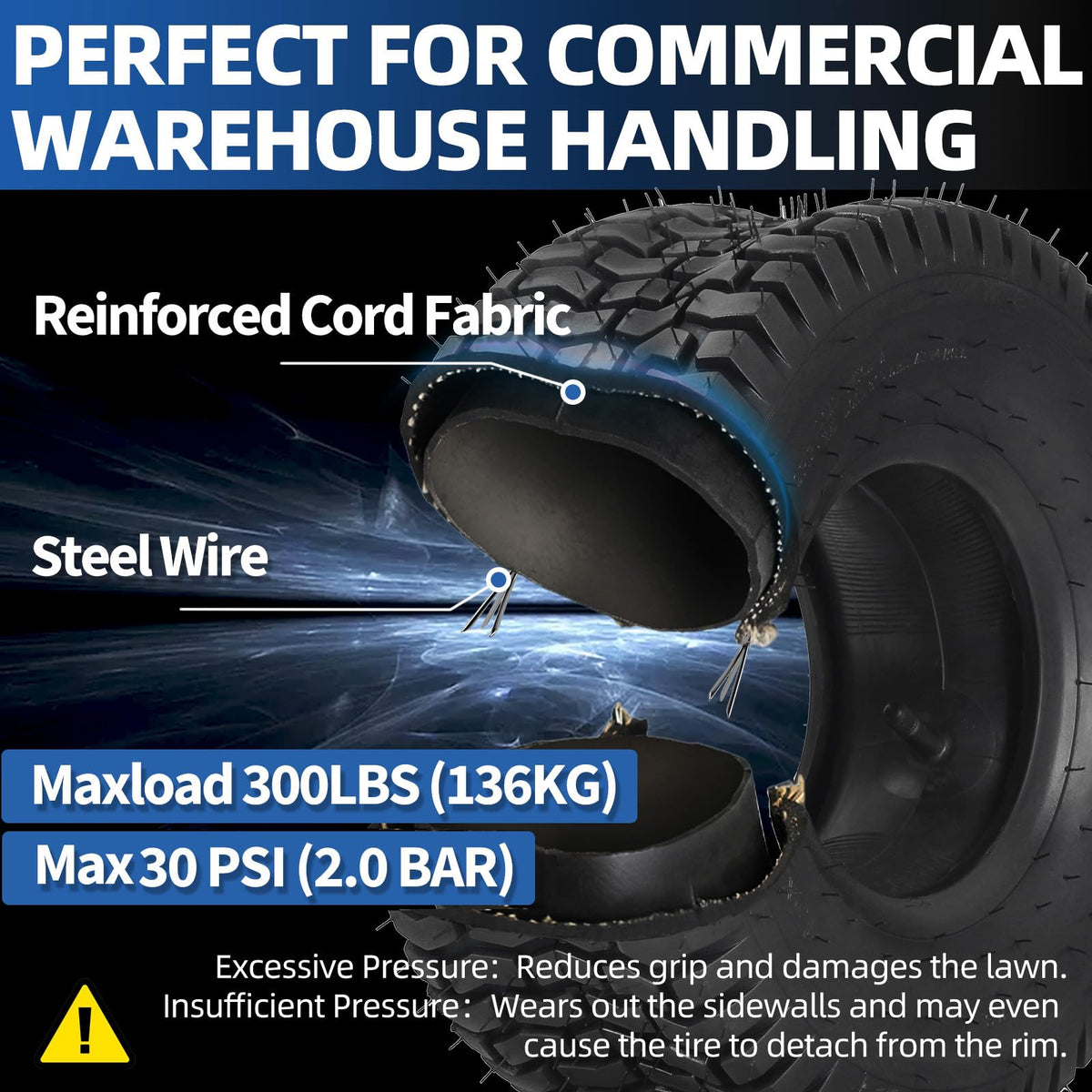 15x6.00-6 Tire and Inner Tube Set, 2 Pack A17694