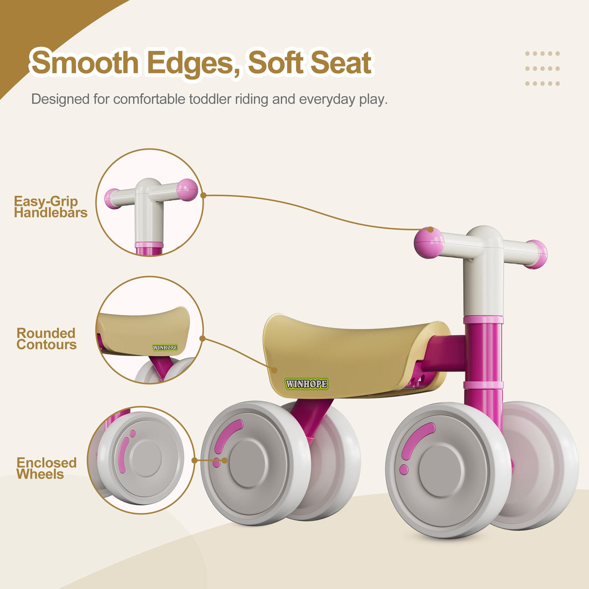 Baby Balance Bike 4-Wheel P752