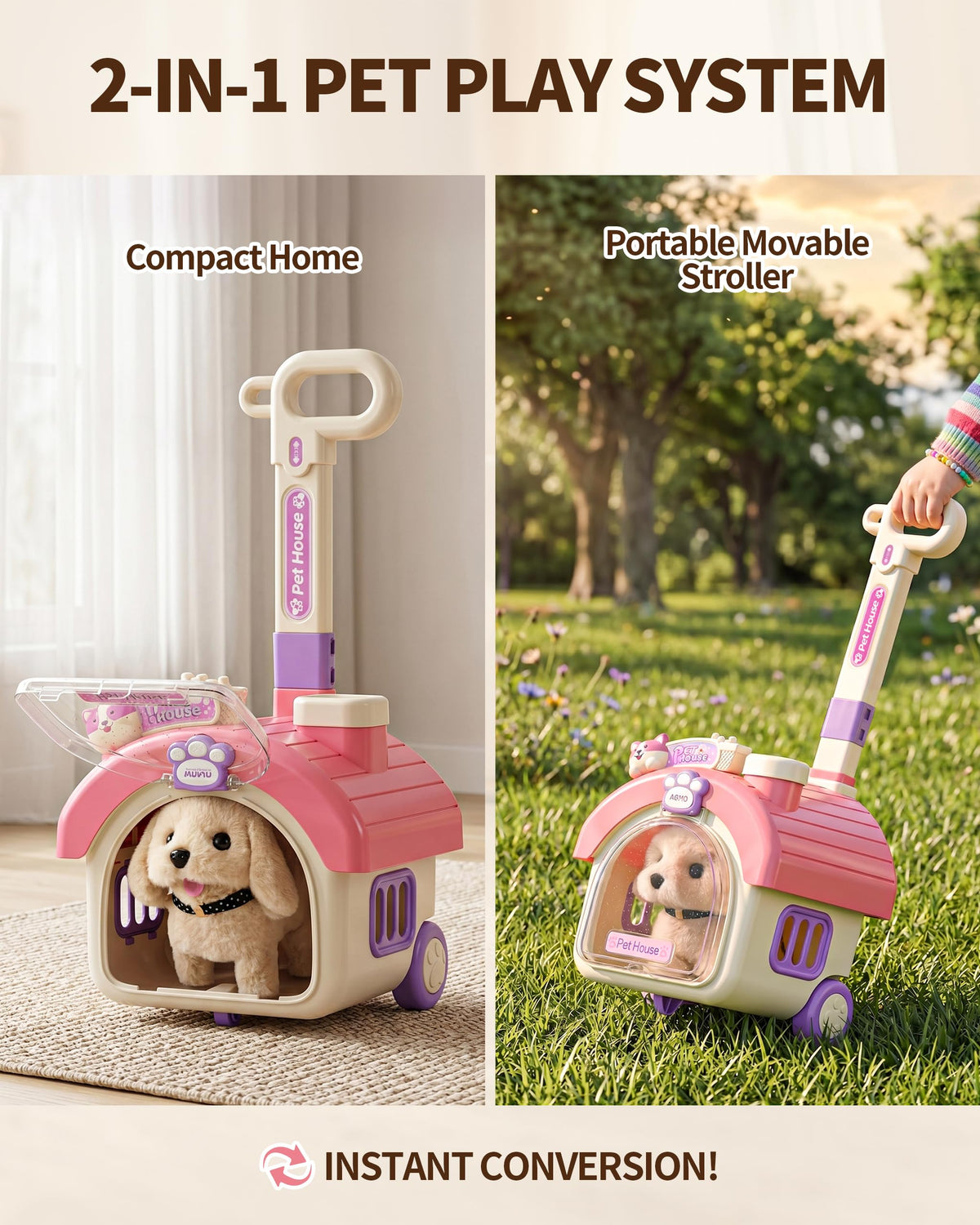 Dog Toy with Portable Puppy Stroller E105354