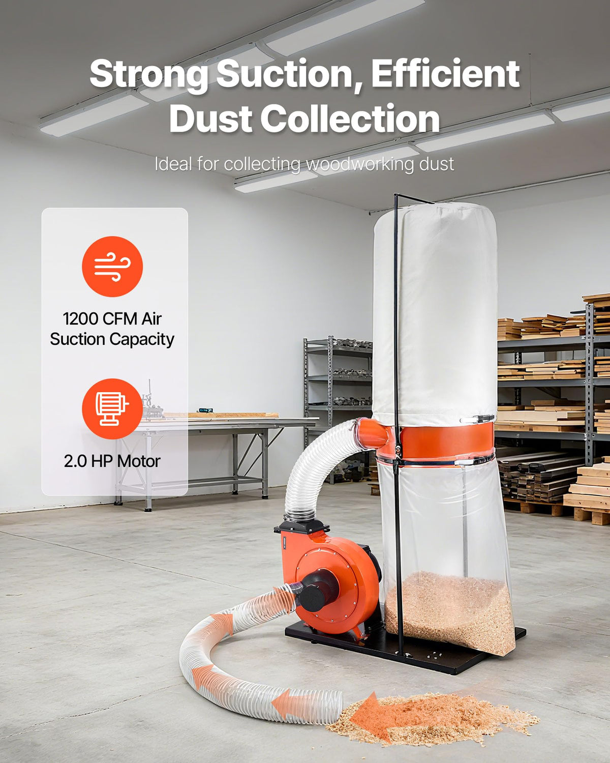 1200 CFM 2.5 Micron Dust Collector W668268