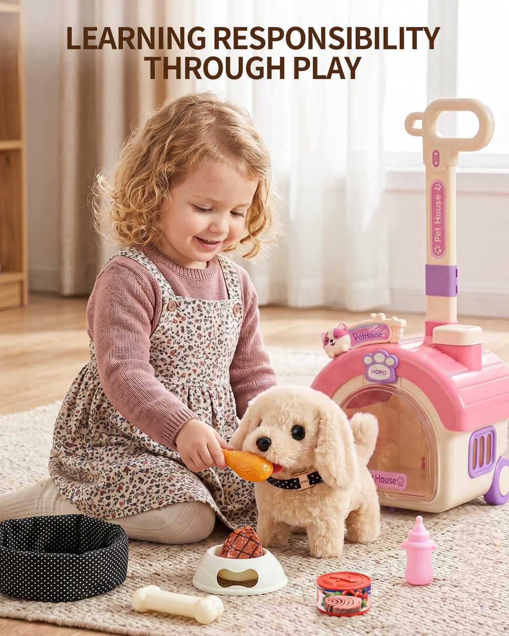Dog Toy with Portable Puppy Stroller E105354